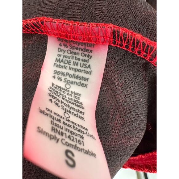 Lularoe Cardigan Women SMALL Red Lace Long Sleeve Open Front Stretch Cover-Up - Picture 6 of 8